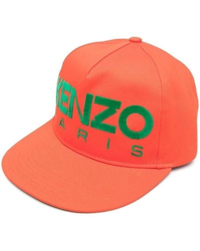 KENZO Embroidered-logo Flat-peak Cap - Pink