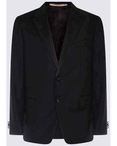 Valentino Black Wool Suits