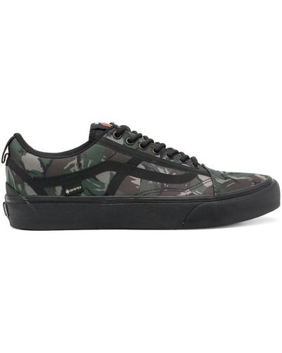 Vans Camouflage-print Low-top Sneakers - Black