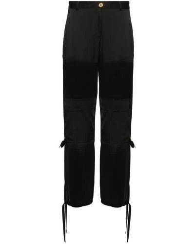 Pinko Priapo Trousers Satin Mat Clothing - Black