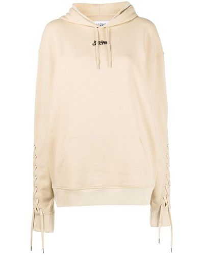 Jean Paul Gaultier Lace-up Hoodie - Natural