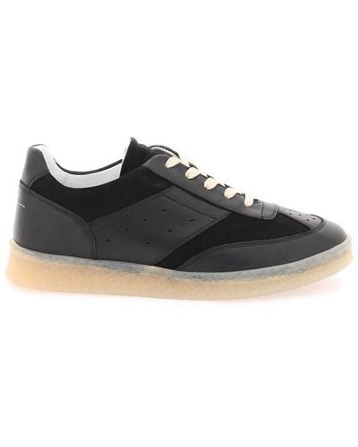 MM6 by Maison Martin Margiela Leather Trainers - Black