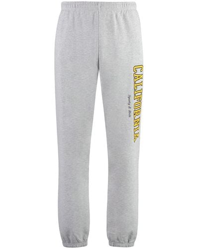 Sporty & Rich Cotton Track-pants - Gray