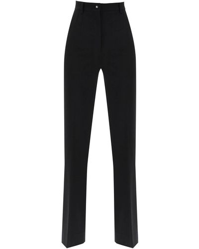 Dolce & Gabbana Milano Stitch Flared Pants - Black