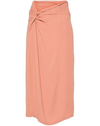Forte Forte Forte_forte Double Georgette Drapé Skirt Clothing - Pink