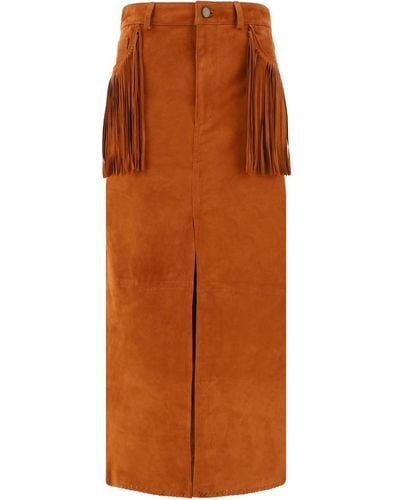 Wild Cashmere Skirts - Orange