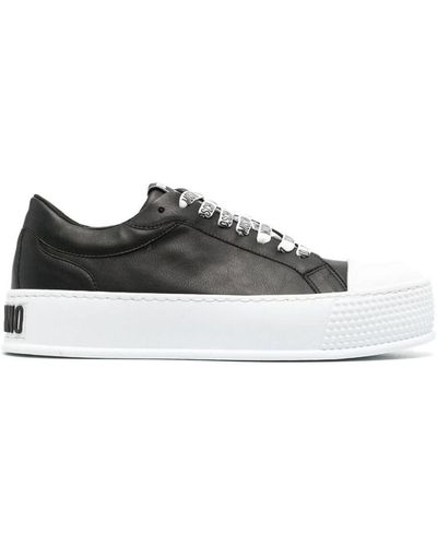 Black Moschino Sneakers for Men | Lyst