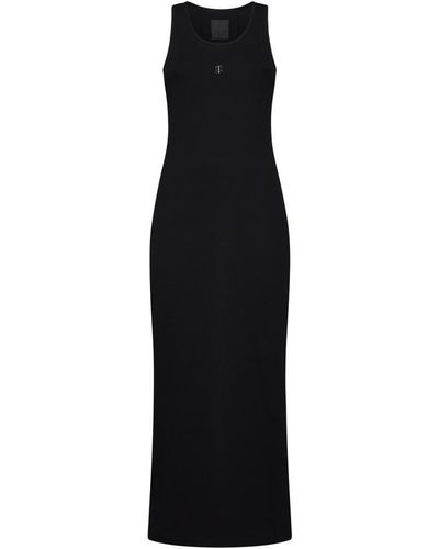 Givenchy 4g Plaque Cotton Long Dress - Black
