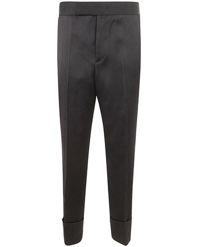 SAPIO Double Satin Trousers Clothing - Grey