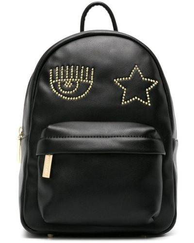 Chiara Ferragni Eyelike Studded Backpack - Black
