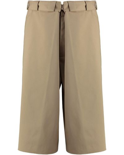 Givenchy Blend Cotton Bermuda Shorts - Natural