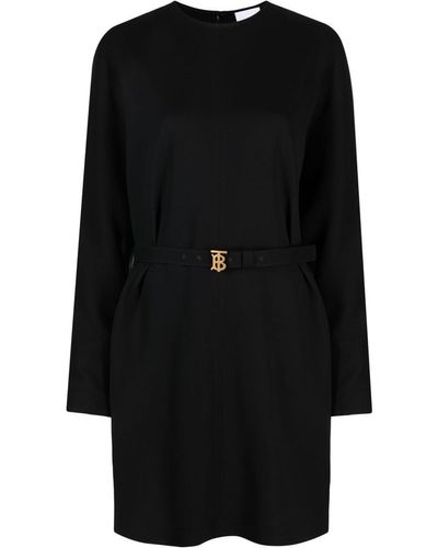 Burberry Tb Silk Dress - Black