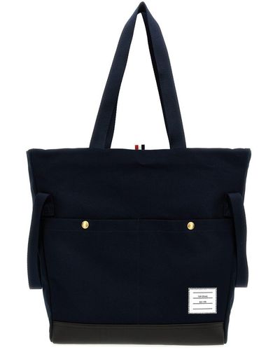 Thom Browne 'Snap Pocket' Shopping Bag - Blue