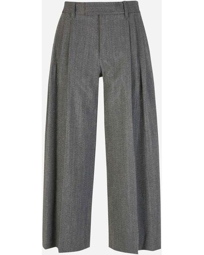Alexander Wang Shine Wool Trousers - Grey
