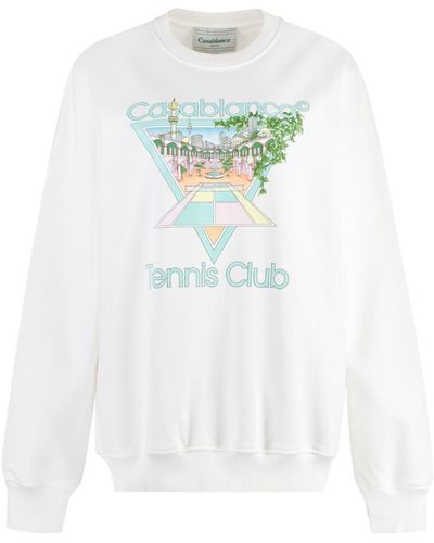 Casablancabrand Printed Cotton Sweatshirt - White