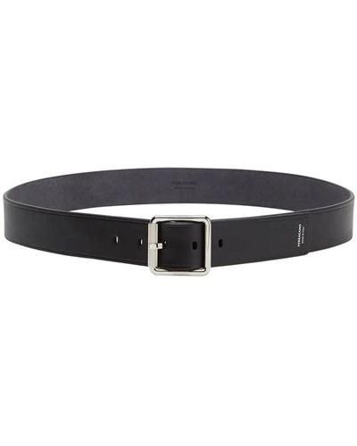 Ferragamo Square Buckle Belt Accessories - Black