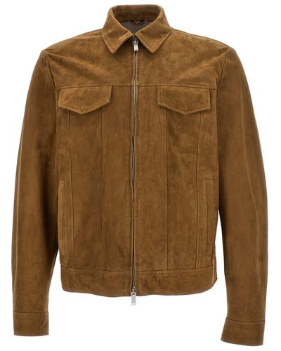 Lardini Classic Collar Jacket - Brown