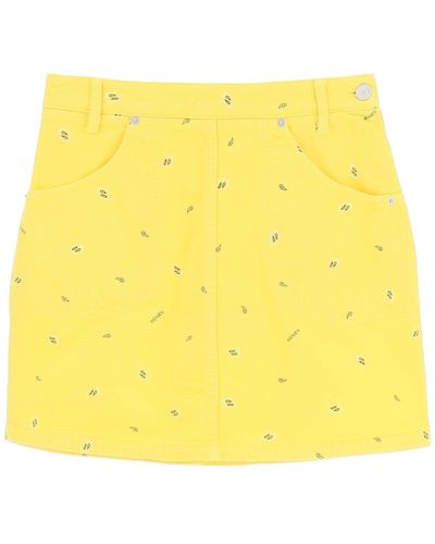 KENZO Bandana Denim Mini Skirt - Yellow