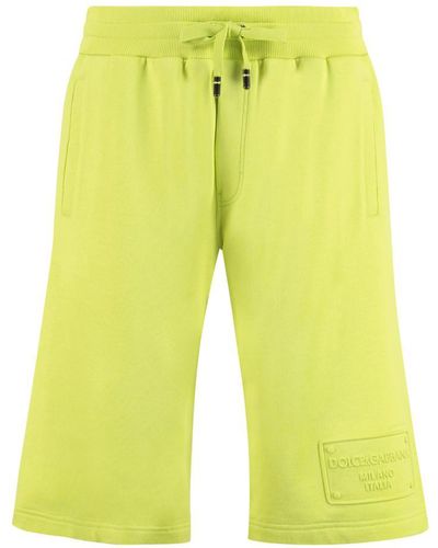 Dolce & Gabbana Fleece Shorts - Yellow