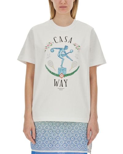Casablancabrand T-shirt With Logo - Gray