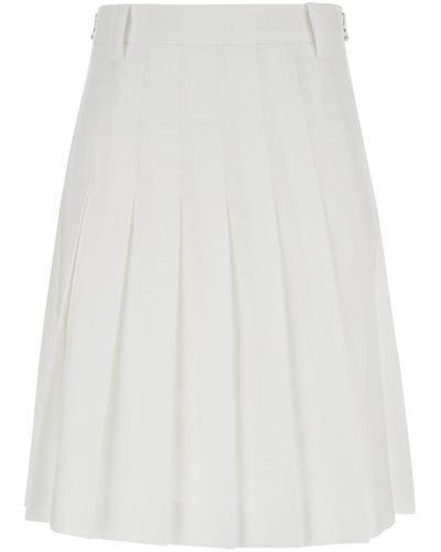 DUNST Midi Pleats Skirt - White