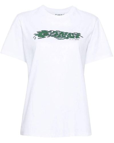 Ganni T-Shirts And Polos - White