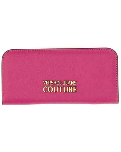 Versace Wallet With Logo - Pink