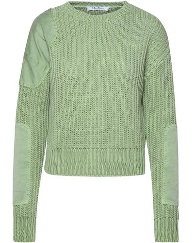 Max Mara 'abyss1234' Sage Green Cotton Sweater