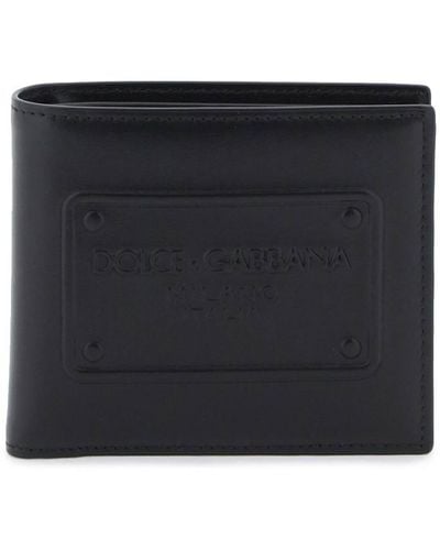 Dolce & Gabbana Leather Bi-fold Wallet - Black
