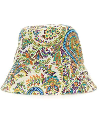 Etro Paisley Bucket Hat - Green