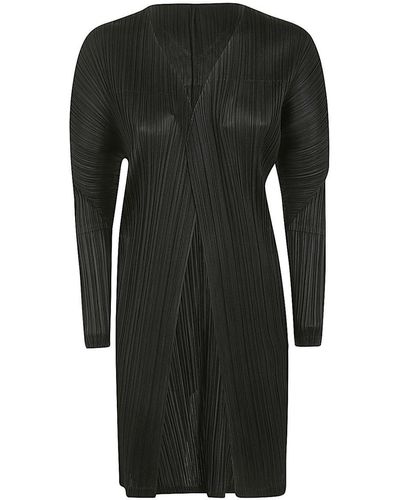 Pleats Please Issey Miyake Monthly Colours Febraury Cardigan - Black