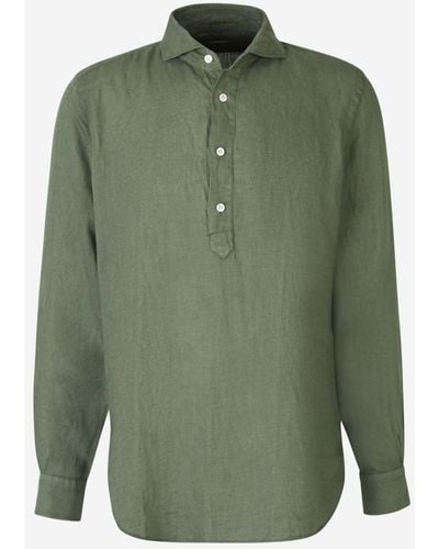 Vincenzo Di Ruggiero Plain Linen Shirt - Green