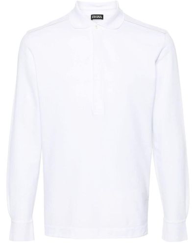 Zegna Cotton Polo Shirt - White