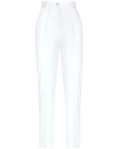 Dolce & Gabbana Cotton Trousers - White