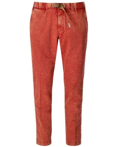 White Sand Greg Heritage Coral Trousers - Red