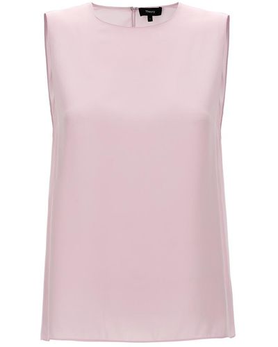 Theory 'Straight Shell' Top - Pink