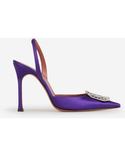 AMINA MUADDI Camelia Sling Shoes - Purple