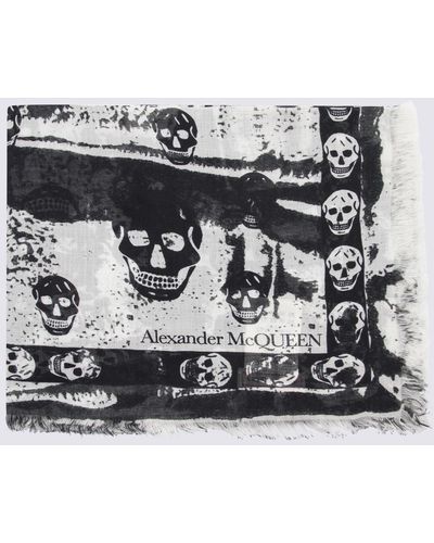 Alexander McQueen And Silk Blend Scarf - Black