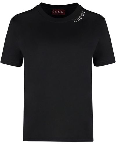 Gucci Cotton Crew-Neck T-Shirt - Black