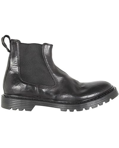 Premiata Chetta Brass Ankle Boot Genjo Gy Washed Shoes - Black