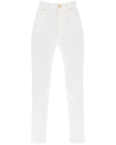 Balmain High-waisted Slim Jeans - White