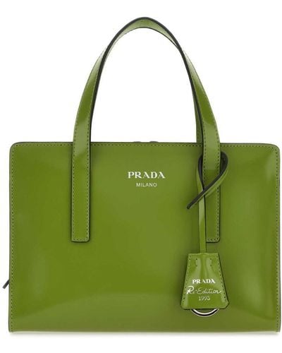 Prada Re-edition 1995 Leather Tote Bag - Green