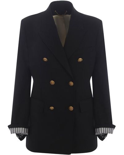 Golden Goose Double-Breasted Jacket "Star" - Black