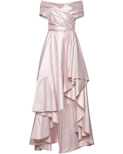 Talbot Runhof Lame' Evening High-low Dress - Pink