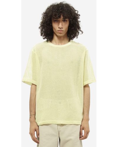 Stussy Cotton Mesh T-Shirt - Yellow