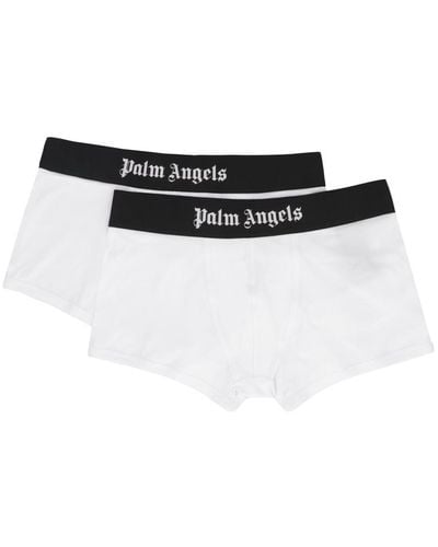 Palm Angels Set Of Two Cotton Boxers - White
