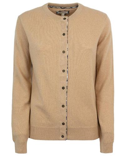 Barbour Long-sleeved Knitted Cardigan - Natural