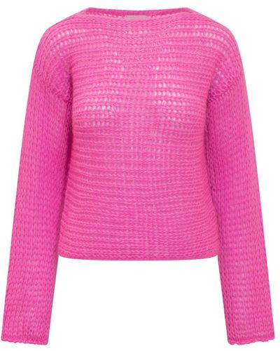 Forte Forte Forte-Forte Crop Sweater - Pink