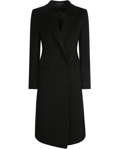 Tagliatore Cashmere Coat - Black