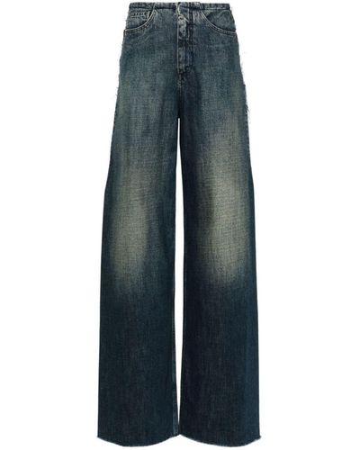 MM6 by Maison Martin Margiela Wide-leg Denim Jeans - Blue